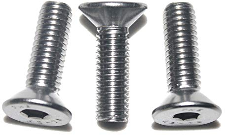 Senkkopfschrauben M4 X 20 DIN 7991 mit Innensechskant (ISK) Edelstahl A2 (100 Stück) - V2A Senkschrauben mit Vollgewinde