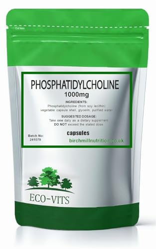 ECO-VITS PHOSPHATIDYLCOLINE 120 CAPS (1000 MG) Embalaje reciclable. Bolsa sellada