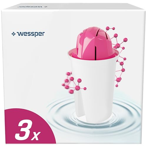 Wessper Wasserfilter Kartuschen, Magnesium Filter Kartusche für Wasser Kanne, Kompatibel Mit Brita Classic, Dafi Classic, Pearlco Classic, Bpa Frei - 3er Pack