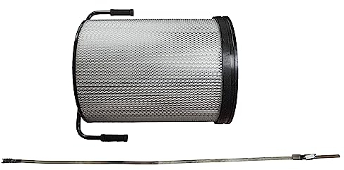 vhbw Feinstaub-Filterpatrone kompatibel mit Felder AF 22, AF 20, AF 16, AF 14 Absauganlage für Holzbearbeitungsmaschine - Mit Reinigungsbürste