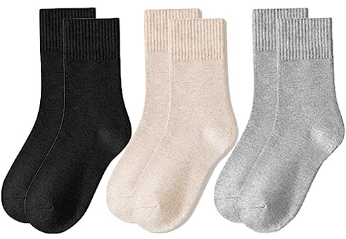 Lomitract Mini Crew Quarter Socks Women: Above Ankle High, Bamboo Long Dress Sock, Cotton Tall Sox, Mid Half Calf Length, Suit for Short Boot, Black, Light Grey, Off White, Beige, Cream, Oatmeal