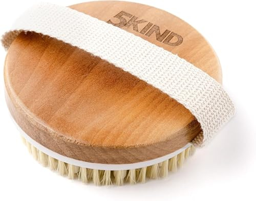 5Kind Dry Brush - Professional Dry Body Brush for Cellulite - Lymphatic Drainage Massager and Body Exfoliator - for Smooth and Revitalised Skin - Body Scrubber, Cellulite Massager & Cellulite Remover