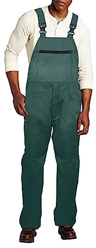 liaddkv Hängselbyxor herr blå arbetsbyxor herr hängselbyxor overall blå man herr lös passform skärskyddsbyxor haklapp jeans herroveraller trädgårdsmästare kostym arbetsbyxor män arbetsbyxor, Grön, 5XL