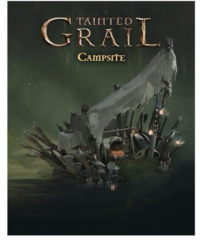 Awaken Realms Tainted Grail: Kings of Ruin Campsite Miniatur-Upgrade – Upgrade der Heimbasis Ihres Charakters. Ab 14 Jahren, 1–4 Spieler, 2–3 Stunden Spielzeit, hergestellt