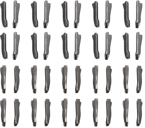 QUARKZMAN Kit di Chiusura per Riparazione Cerniera Doppia Aperta, Perni di Inserimento #5#8 per Cerniere di Separazione Bidirezionali per Cappotti (Nero Metallizzato, 20 Pezzi)