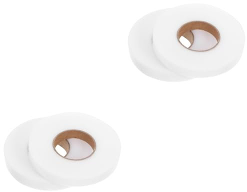 SEWACC 4 Rouleaux Ruban Adhésif Double Face Pour Tissu Pas De Bande D'ourlet Cousue Ruban Adhésif Double Face Pour Tapis Ruban Ourlet Pour Pantalon Bande De Vêtements ， Blanche