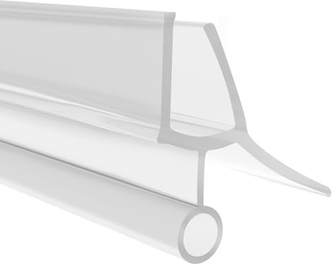 Duschdichtung, Dichtung Dusche Glastür, Duschwand Dichtung, Gummilippe Duschtür, Duschdichtungen für Duschtüren & Glastüren (Durchsichtig, 8-10mm Glas | 1m)