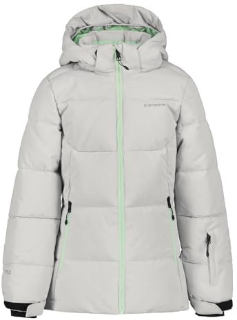 ICEPEAK Mädchen Schneejacke Anorak Jacke Skijacke Loris JR, Farbe:Grau, Artikel:-220 Light Grey, Größe:176