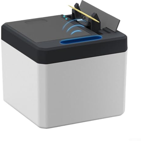 Porte-cure-dents électrique avec capteur automatique, alimenté par USB, boîte de rangement sans contact pour 250 médiators, matériau ABS, noir/gris/doré (noir)