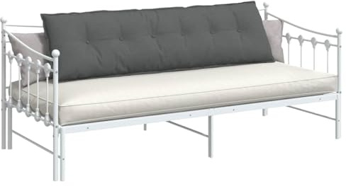 vidaXL Ryggkudde Mörkgrå 180 x 19 x 50 cm tyg