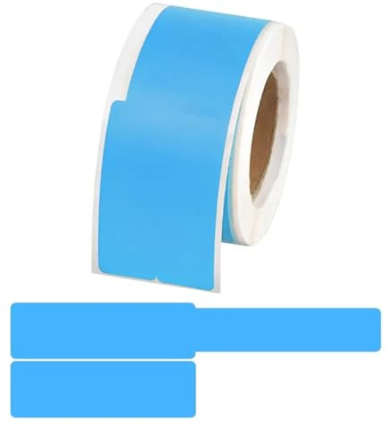 Etichettatura cavi, 100 pz/rotolo etichette for cavi autoadesive impermeabili for marcatura fascette adesivo for stampante laser cablaggio organizzatore di rete(Blu)