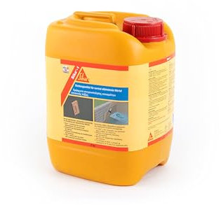 Sika - Sika-1, Giallo - Additivo impermeabilizzante per malte e betoncini cementizi - Liquido pronto all'uso - Facile dispersione - Bidoncini da 5kg