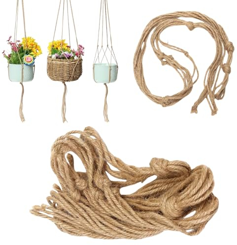 IATAHI Suspension Macramé pour Plantes - Support Pot Suspendu en Corde de Coton pour Fleurs - Décoration de Jardin