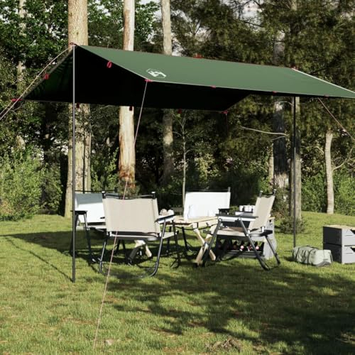 Tino Tech Tarp Outdoor Tent Zeltunterlage für Ourdoor Camping Camping Zelt Plane Ultraleicht Camping Zeltplane Wasserdicht Tarp Zeltplane Tarp für Hängematte 360x294 cm Polyester Grün