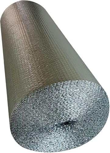 Film Isolant Thermique Pare-Vapeur, Film Isolant Auto-Isolant en Feuille d'argent pour serres, .(1 * 30M)