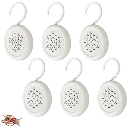 SSinaaes 6 Hanging Moth Repellent for Wardrobes, Kills Moths Larvae and Eggs, Clothes Moth Killer for Protect Clothes in Wardrobes & Drawers, Highly Effective Prevent Moth and Mold