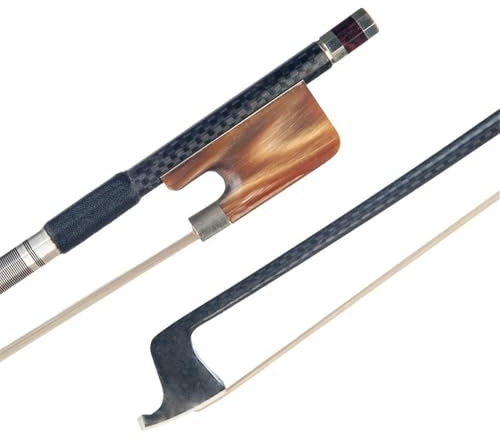 für Anfänger Geigenbogen Bratschenbogen Aus Kohlefaser 16-Zoll-Rasterstab Pferdehaar-Hornbogen Langlebig Für Anfänger Und Spieler