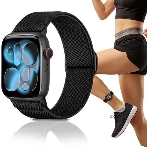 Ynitec Solo Loop ersättningsarmband kompatibelt med Apple Watch armband 38 mm 40 mm 41 mm 42 mm 44 mm 45 mm 46 mm 49 mm, nylon elastiskt flätat band för iWatch Series 11 10 9 8 7 6 5 4 3 2 1 SE Ultra