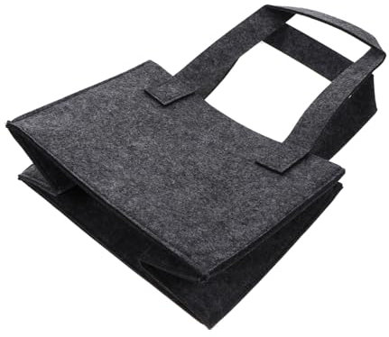 FONDOTIN Porte-Bouteille De Vin Portable en Feutre Gris 6 Bouteilles, Organisateur De Bouteilles Séparateurs, Résistant Et Réutilisable, pour Voyage, Camping Et Présents