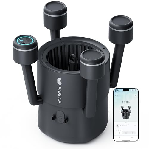 BUBLUE F10 Robotic Surface Skimmer, Pool Cleaner with Powerful Suction, Dual Motor, 5L Filter, Dual Cleaning Modes, Smart App Control, One-Tap Docking, LED, AI Navigation, for Pools up to 538 Sq.Ft.