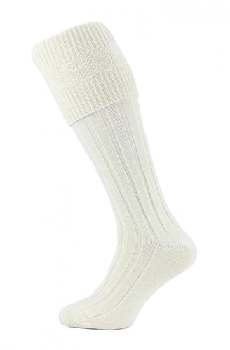 Veesori Men's Scottish Highland Wear Wool Rich Kilt Hose Socks – Traditional Warm Comfortable Calf Length Leg Warmers, Ceilidhs & Formal Events, UK Size 6-11