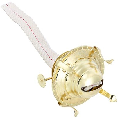 LALAFINA Portamecha de Lámpara de Queroseno Dorado de Aleación de Aluminio, Práctico y Seguro para Uso Prolongado en Lámparas de Aceite Retro y Antigüas