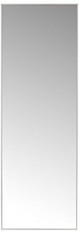 LOLAhome - Espejo de Pared Blanco de 90x30 cm Rectangular, con Marco Fino de Plástico Blanco, Ideal para Vestidor, Dormitorio o Recibidor