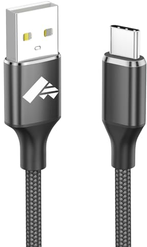 USB C Cable, 2M Fast Type-C Charger Charging Lead for Samsung S21 S20 FE Plus S10 S9 S8 A40 A50 A70 A20e A51 A71 A90 A11 A13 Note 8 9 10, Huawei P30 P20 Pro, Xperia XZ - Braided