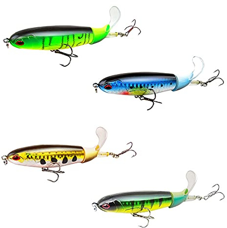 Señuelos Pesca Realistas, 4 Piezas Señuelos Pesca Biónicos, Señuelo Pesca Superficie, Lucio Cebo Artificial, para la Pesca de Vacaciones de Ocio Todo Tipo de Peces Cebo Universal
