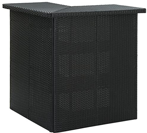 vidaXL Hörnbar svart 100x50x105 cm konstrotting