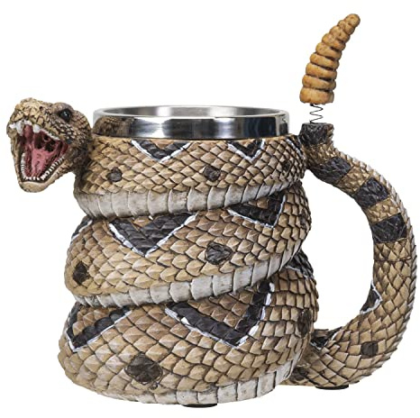 SUMMIT COLLECTION Rattlesnake Coffee Mug Cup 16 fl oz Diamondback Rattler Beer Tankard