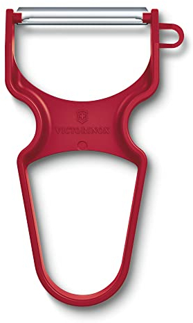 Victorinox RAPID Sparschäler, Gemüse, Gerader Schliff, Extra Scharf, Pendelklinge, Robuster Kunststoffgriff, für Links- und Rechtshänder