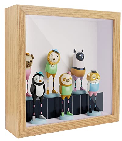 Cornice 3D Profonda Cornice 22.5x22.5x6.5cm,Scatola delle Ombre 3D Cornice per Foto Cornice Quadrata Profonda per Esposizione di Medaglie,Fiori,Artigianato