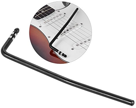 HUIOP Braccio vibrato a inserimento diretto, per tremolo tremolo e vibrato, leva a manovella per chitarra elettrica Ibanez con inserto per ponte tremolo per chitarra elettrica, diametro 6 mm, nero,