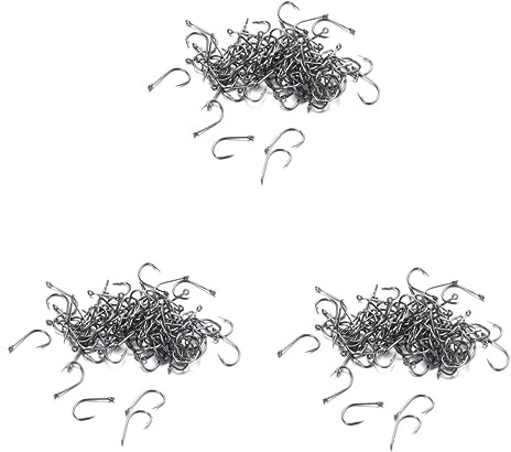 BESPORTBLE 300pcs Weedless Hooks Perforation Carbon Steel Fishing Hooks Saltwater Freshwater for Bass Pike Herring