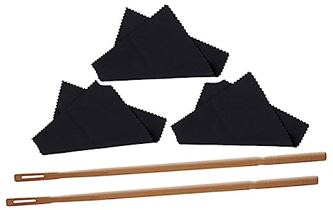 Abaodam 4sätze Flöten Reinigungsset Mit Reinigungsstab Und Reinigungstüchern Flötenstäbe Aus Ahornholz Und Tücher Für Pflege Von Blasinstrumenten Innen Und Außenreinigung