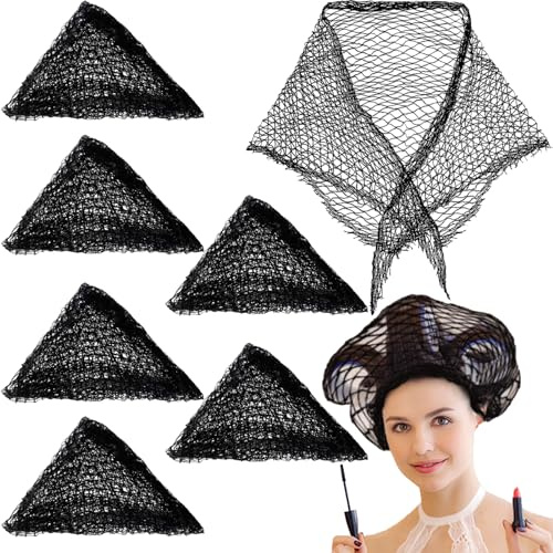 Confezione da 6 retine triangolari per capelli, rete nera per capelli secchi, ricci e lisci, 89,6 x 89,2 x 145,2 cm