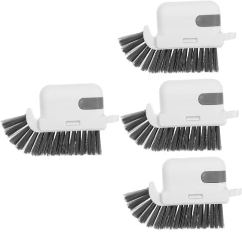 FRCOLOR 4pezzi Spazzola Multifunzionale per Pulizia Fessure e Tracce di Finestra Design Compatto e Maneggevole per Casa e Ufficio di Spazzole con Setole Resistenti e Manico Ergonomico