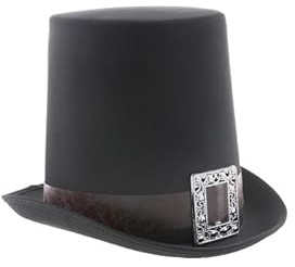 LP Divertissements Chapeau haut de forme steampunk noir 20cm