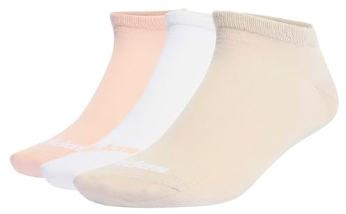adidas Unisex adulto Thin Linear Low-Cut Socks 3 Pairs, wonder alumina/blush pink/white, 42-45