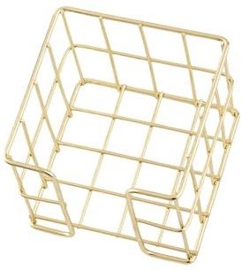 Blocco note in filo di ferro Supporto da scrivania Blocco note Scatola di immagazzinaggio Memo Pad Scatola per appunti in metallo per ufficio 27 x 95 x 80 mm Accessorio decorativo per ufficio
