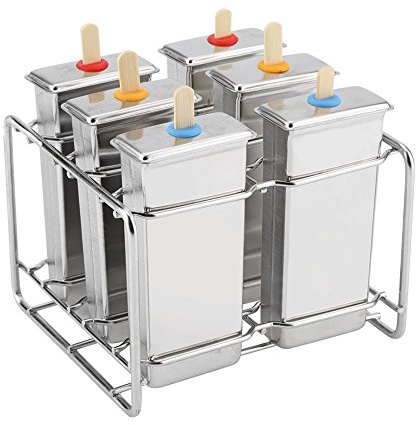 Cafopgrill rostfritt stål ispopsicle formar kit ispoptillverkare med bricka industriell hem kök gör-det-själv ispop form tillverkningsverktyg 3#
