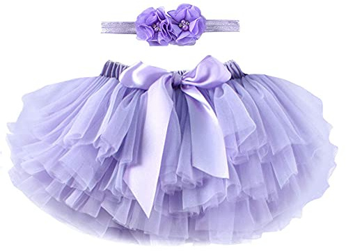 Vobony Tutu Kjolar Baby Flicka Super Söt Tyllkjol Minikjol Prinsessa Kjol Pannband Klänning Kläder Fotografering Födelsedag