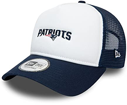 New Era New England Patriots Cap NFL Trucker Cap American Football verstellbar Kappe blau weiß - One-Size
