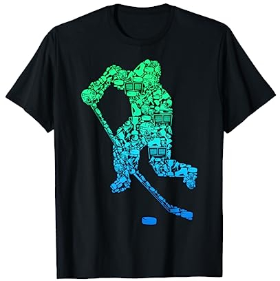 Die Besten Eishockey & Wintersport Geschenkideen Eishockeyspieler Eishockey Jungen Kinder Männer T-Shirt Schwarz S