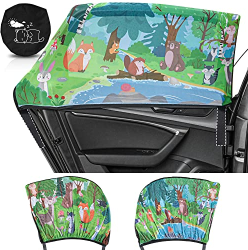 iZoeL Auto Sonnenschutz Kinder, Sonnenschutz Auto Baby, Einstellbaren Sonnenschutz, Auto Fenster Seitenscheibe Sonnenschutz Sonnenblende mit UV Schutz