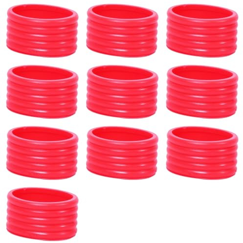 MiOYOOW 10/15 Pièces Anneau Poignée Raquette Tennis, Grip Tape pour Poignée en Elastiques Grip pour Raquette Tennis en Silicone Antidérapant pour Raquettes Tennis Badminton Squash