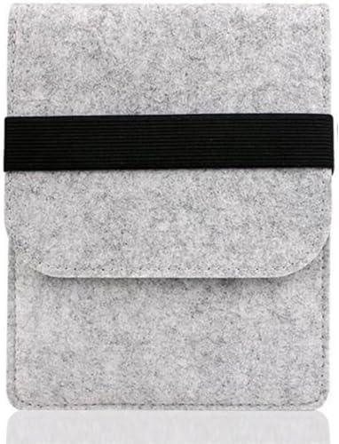 6 inch Sleeve Fits Kindle E-Reader, Protective Felt Cover Case Pouch Bag Fit with All-New Kindle 2022/Kindle 10th Gen 2019/Kindle Paperwhite 1/2/3/4/Kindle Voyage/Kindle(8th Gen, 2016) Grey