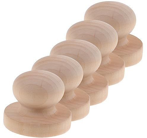 Anneome 6 Stücke Holz Wachs Dichtung Griffe Handwerk Abdichtung Stempel Griff Ersatz Stempel Griffe