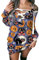 Generisch Holiday Essentials Maxikleid Damen Halloween Cosplay Hexenkleid Maxi Kleid Renaissance Partykleid Trompetenärmel Design Maxi Holiday Essentials